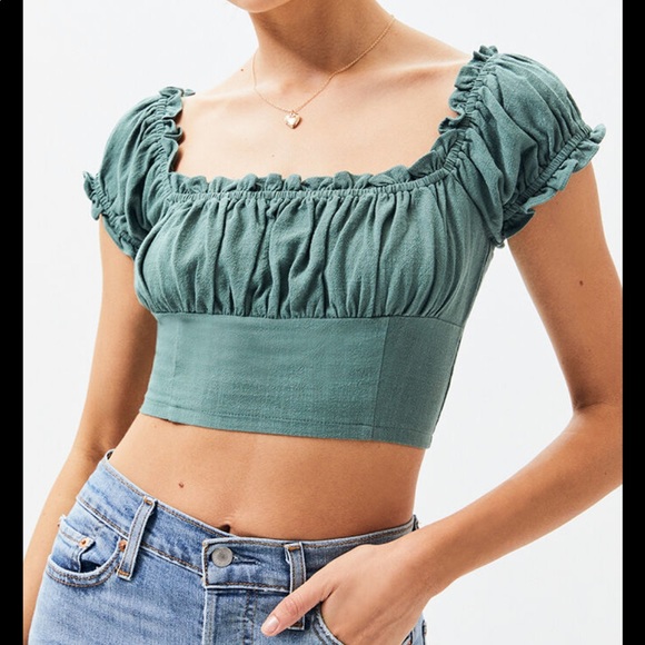 PacSun Tops - CROP TOP Lottie moss pacsun green SZ S
